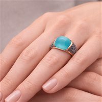Anillo Lucos Mujer in Plata Quarzo ES 843.AZZURRO - ES 843.AZZURRO